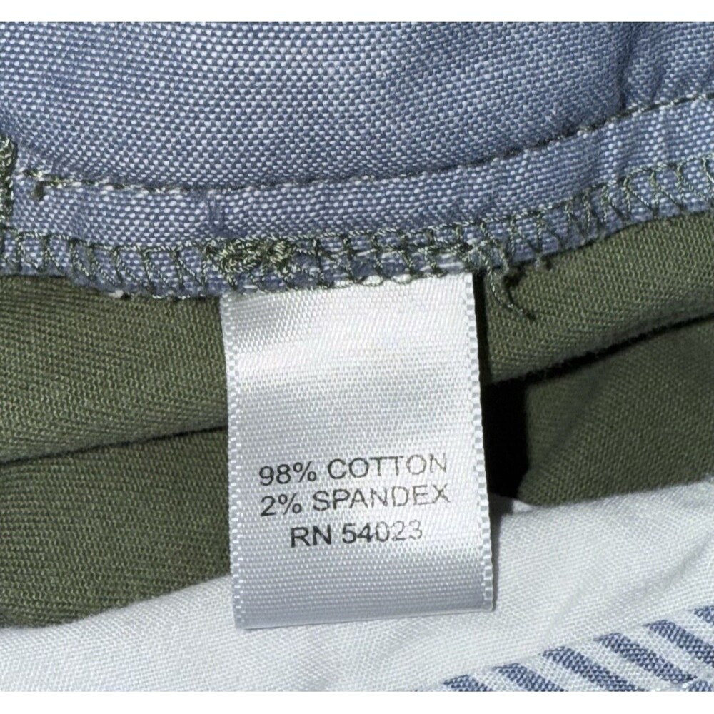 BANANA REPUBLIC City Chino Cuffed Olive Green Shorts Size 8 - Picture 6 of 8